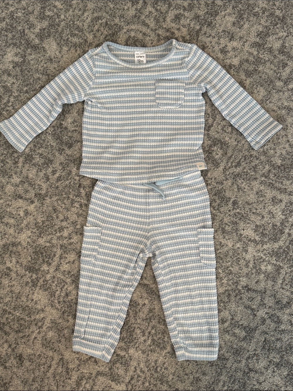 Carter's Baby Striped Thermal Long-Sleeve Shirt and Pants